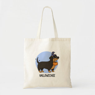 Bolsa Tote Punição engraçada de cachorro salsicha de Hallowee