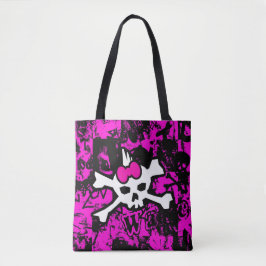 Bolsa Tote Punk Skull Princess Token Bag
