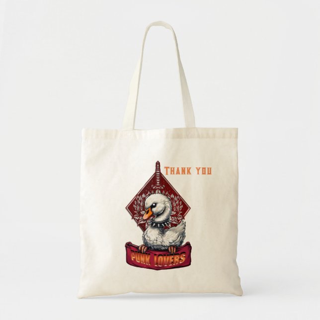 Bolsa Tote Punk Swan: O rebelde preso. (Frente)