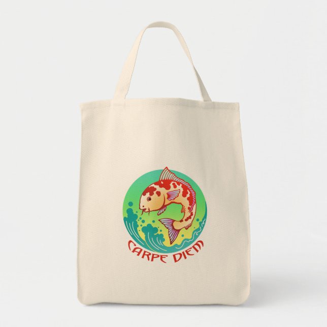 Bolsa Tote Punny Carpe Diem (Frente)