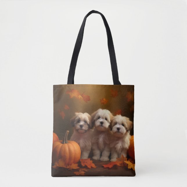 Bolsa Tote Puppy Autumn Delight Pumpkin (Frente)