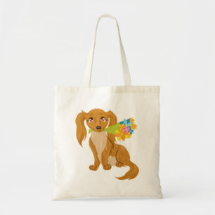 Bolsa Tote Puppy com Buquê de Flor