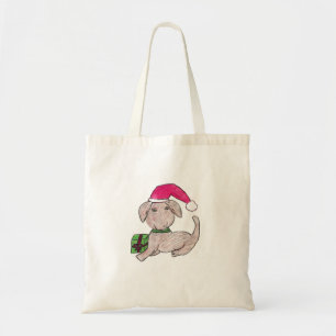 Bolsa Tote Puppy de Natal bonito