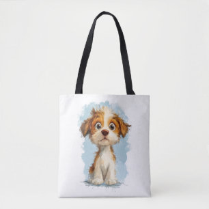 Bolsa Tote Puppy do desenho animado de Kawaii