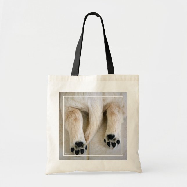 Bolsa Tote Puppy Toes do ouro Retriever (Frente)