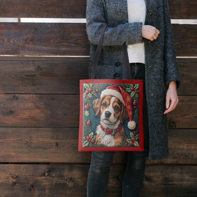 Bolsa Tote Puppy Wonder Christmas (Criador carregado)