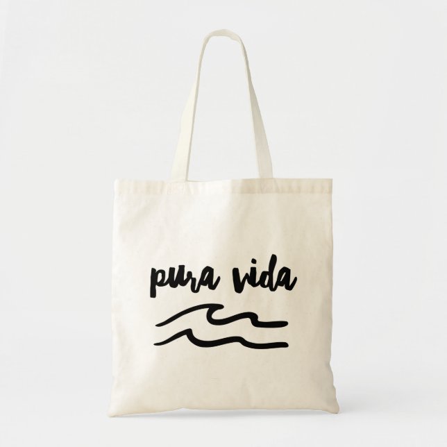 Bolsa Tote Pura Vida Wave Costa Rica Tote Bag (Frente)