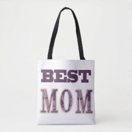 Bolsa Tote Puro e Branco Melhor Design da Mãe