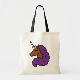 Bolsa Tote Purple Afro Unicorn