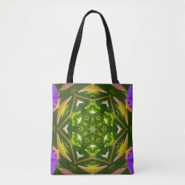 BOLSA TOTE PURPLE AND GREEN ABSTRACT DRAWING. SAMER BRASIL. 4