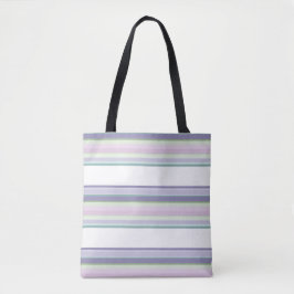 Bolsa Tote Purple, Neptune, sea green, and Lavender stripes