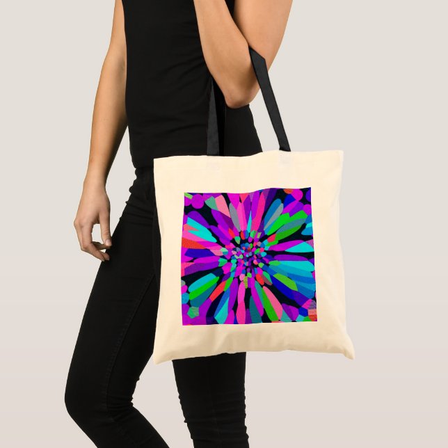 Bolsa Tote Púrpura de Flor de Confetti (Frente (produto))