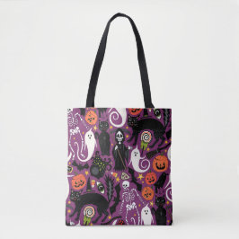 Bolsa Tote púrpura de halloween