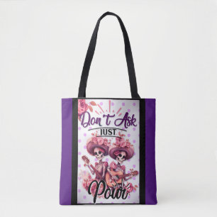 Bolsa Tote Púrpura e Bonito do crânio