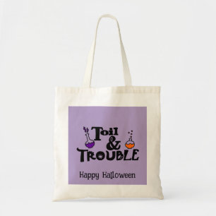 Bolsa Tote Púrpura Moderna Engraçado do Dia das Bruxas