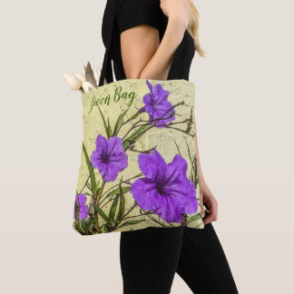 Bolsa Tote Púrpura Petunias Closeup