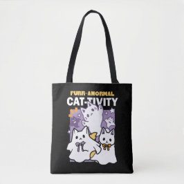 Bolsa Tote Purr-anormal Cat tivity - Halloween Cat Design