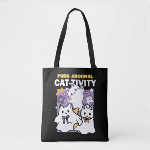 Bolsa Tote Purr-anormal Cat tivity - Halloween Cat Design