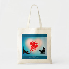 Bolsa Tote Purr Love - Cat Namorados Gift Bag - Seja Mente