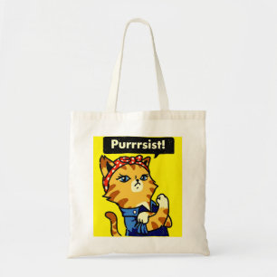 Bolsa Tote Purrrsist, gato Purrsist, pursist do gato