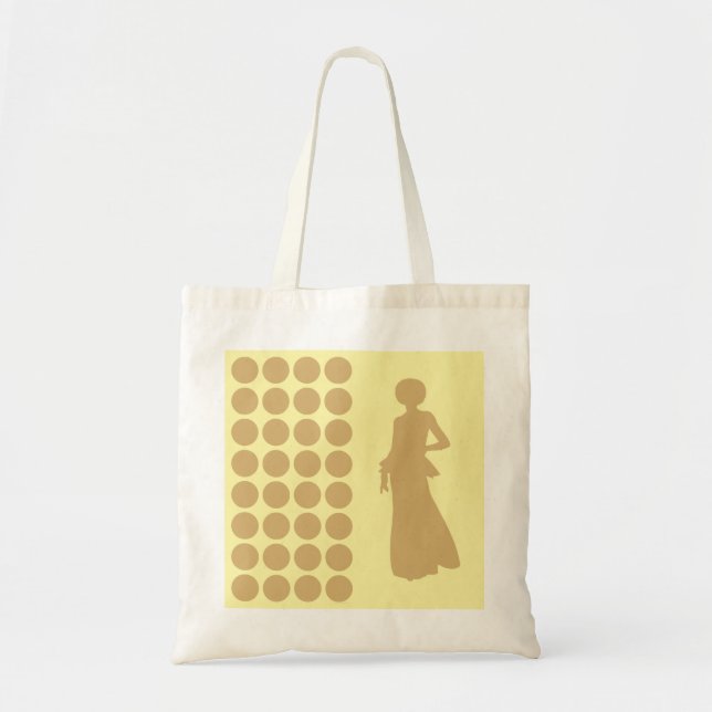 Bolsa Tote Putty Cream Neutral Dots Fashion Silhouette (Frente)
