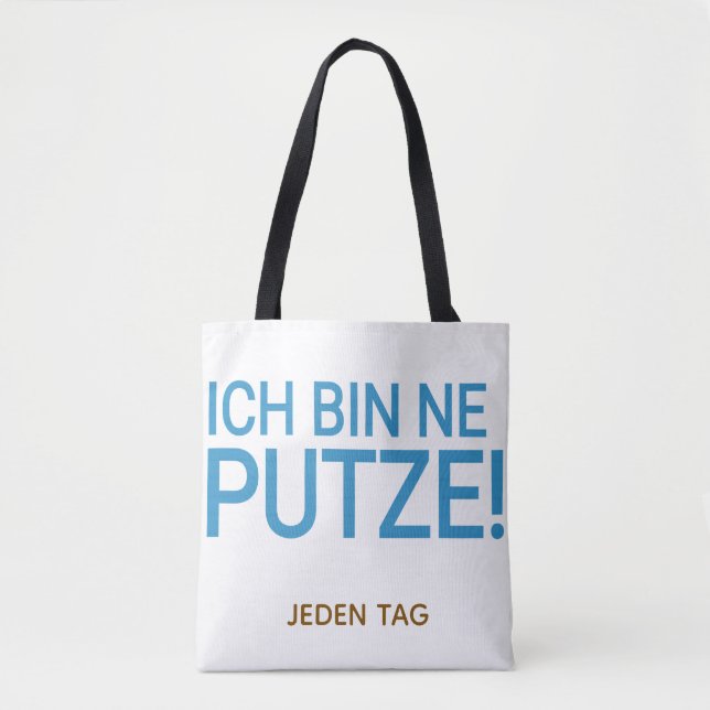 Bolsa Tote Putzfrau Spruch funny putzen (Frente)