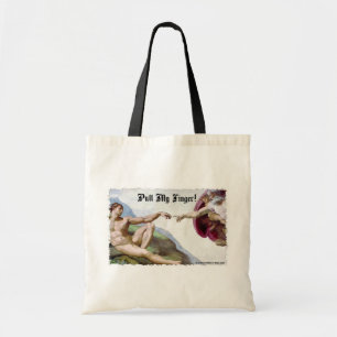 Bolsa Tote Puxe Meu Dedo - Humor de Peido da Criação de Miche