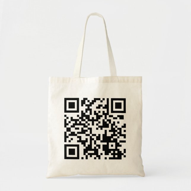 Bolsa Tote qr código legal t shirt engraçada e engraçada usan (Frente)