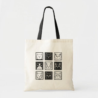 Bolsa Tote Quadrado de gatos