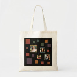Bolsa Tote Quadrados de Foto Personalizados