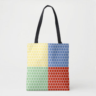Bolsa Tote Quadrados Multicoloridos Modernos