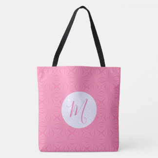 Bolsa Tote Quadrados Ondulados Rosa Claro Personalizados Inic