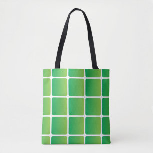 Bolsa Tote Quadrados verdes iguais