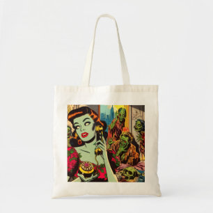 Bolsa Tote Quadrinhos de Zumbi de Terror Vintage