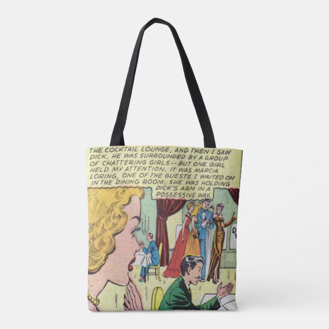 Bolsa Tote Quadrinhos românticos dos anos 50 | Melhor present (Verso)