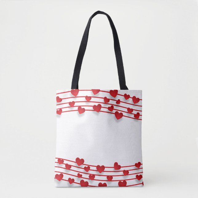 Bolsa Tote Quadro coração fundo amor coração (Frente)