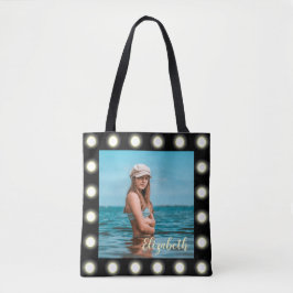 Bolsa Tote Quadro de Fotografias preto exclusivo no Na moda m