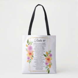 Bolsa Tote Quadro Geométrico Floral Psalm 91