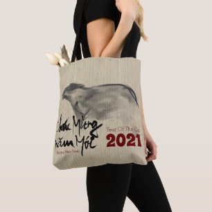 Bolsa Tote Quadro Original OX Vietnamita Ano Novo 2021 AoTB