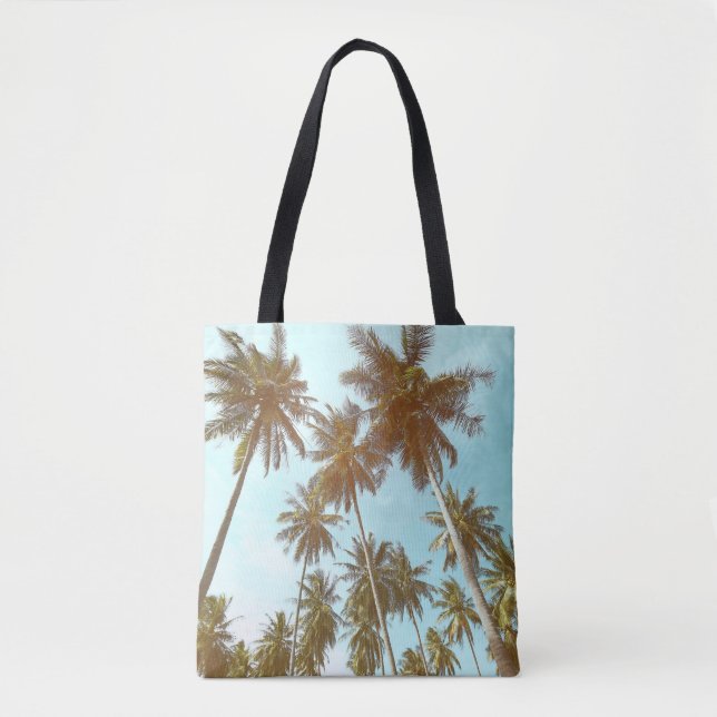 Bolsa Tote Quadro Tropical: Abstrato Palm Trees (Frente)