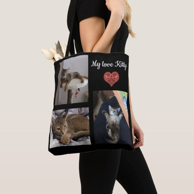 Bolsa Tote Quadros personalizados de quadrados personalizados (Close Up)