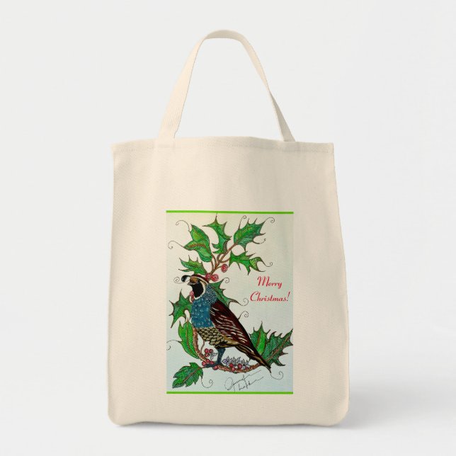 Bolsa Tote Quail in Holly (Frente)