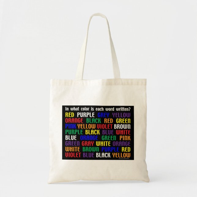 Bolsa Tote Qual é a minha cor? (Frente)