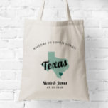 Bolsa Tote Qualquer Bag de Boas-vindas do Colorido Texas,<br><div class="desc">Saco de presentes de boas-vindas para convidados fora da cidade para o seu casamento, com a imagem do Texas. Você pode editar as cores de qualquer parte desta design, assim como mover o coração para o local do seu casamento. Para alterar as cores, clique em personalizar e, em seguida, "editar...</div>