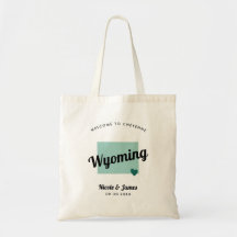 Qualquer Bag De Boas-Vindas Do Mapa De Cor Wyoming