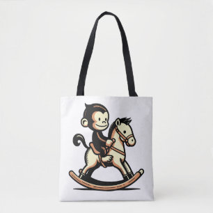 Bolsa Tote Qualquer Macaco Colorido No Cavalo Rocco