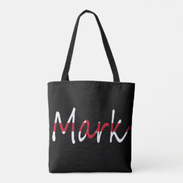 Bolsa Tote Qualquer nome sobreposto no Estado de bandeira da 