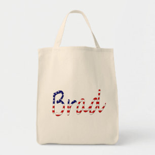 Bolsa Tote Qualquer nome sobreposto no USA Flag gtt