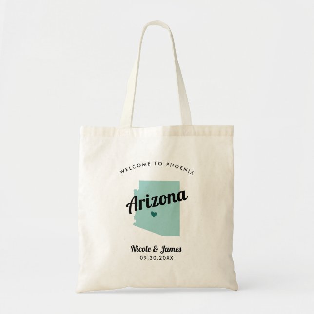 Bolsa Tote Qualquer Saco De Boas-Vindas De Arizona De Cor, (Frente)