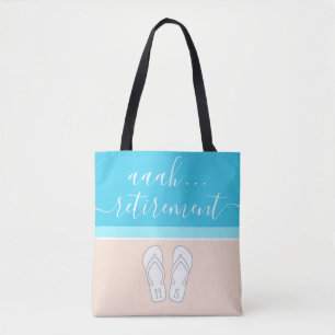 Bolsa Tote Qualquer Texto Aaah Retirement Em Sandals Beach
